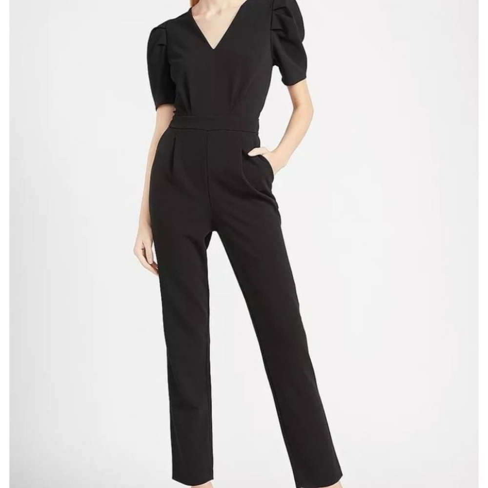 Express Black Jumpsuit with V-Neck
